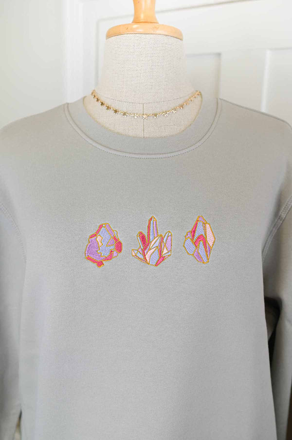 Crystal Embroidered Sweatshirt