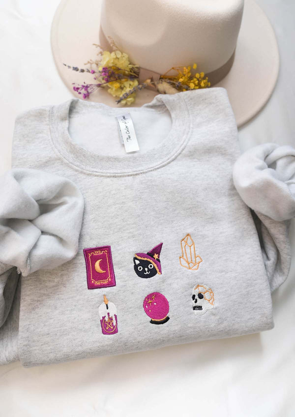 Witch Essentials Embroidered Sweatshirt or Hoodie