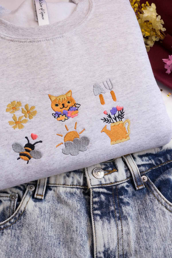 GARDEN ESSENTIALS Embroidered Sweatshirts