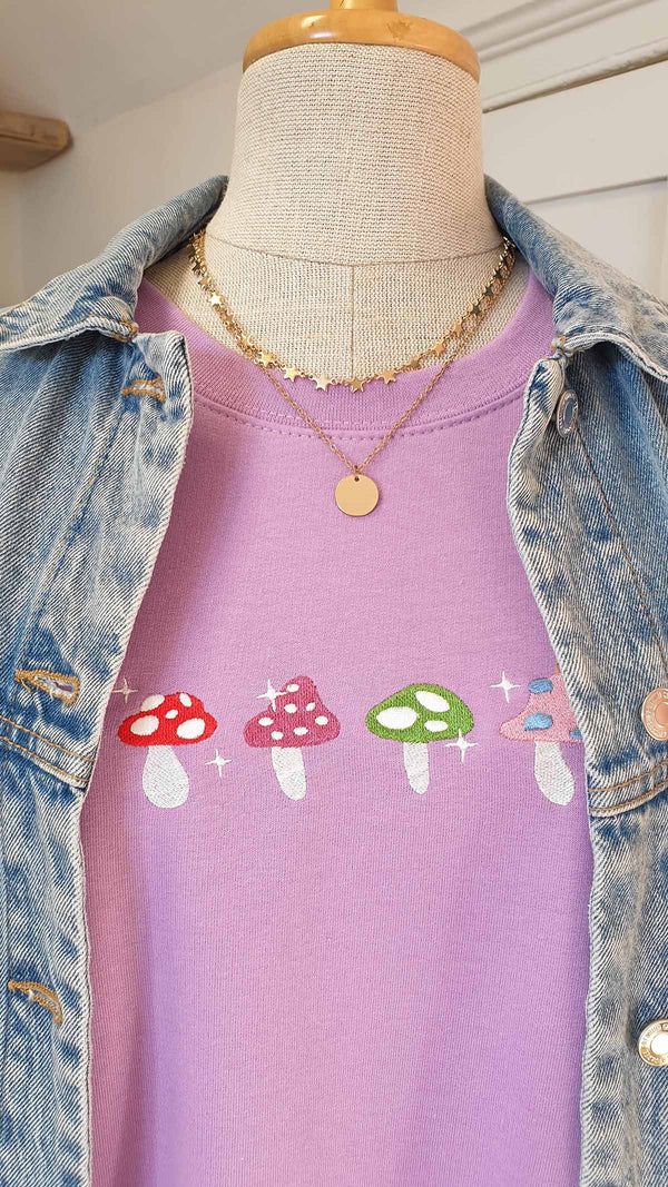 Magic Mushroom Embroidered Sweatshirt